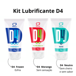Kit Lubrificante D4 - ice, morango e neutro - L'amour Boutique Erótica
