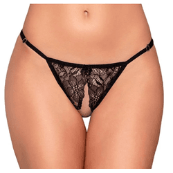 Calcinha Renda Com Fenda - Yaffa - tamanho Único - L'amour Boutique Erótica