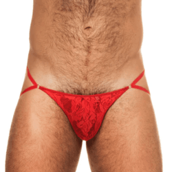 Calcinha masculinha - Thong Fio DiV - renda com re... - L'amour Boutique Erótica