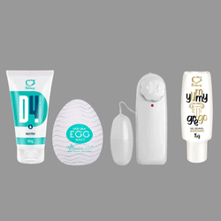 Kit do prazer 02 - Lubrificante neutro, bullet, ma... - L'amour Boutique Erótica