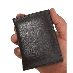 Carteira Masculina 100% Couro Modelo Slim pequena de Bolso -... - LARGADÃO - COM VOCÊ, ONDE FOR!