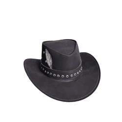 CHAPÉU DE COURO ORIGINAL MODELO PENA JOGOS GAMES - MODELO PE... - LARGADÃO - COM VOCÊ, ONDE FOR!