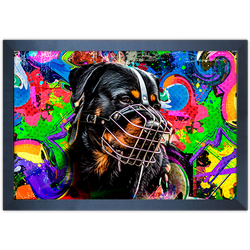 Art Street 04 - Quadro com Moldura - Preto, Marrom... - Las Quadros