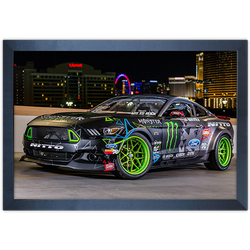 Carro 14 - Quadro com Moldura - Preto, Marrom, Rús... - Las Quadros