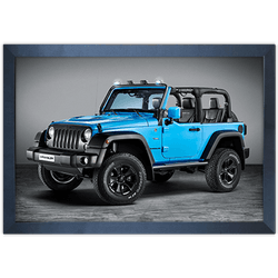 Carro 16 - Quadro com Moldura - Preto, Marrom, Rús... - Las Quadros