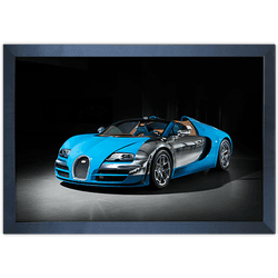 Carro 17 - Quadro com Moldura - Preto, Marrom, Rús... - Las Quadros