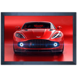 Carro 18 - Quadro com Moldura - Preto, Marrom, Rús... - Las Quadros