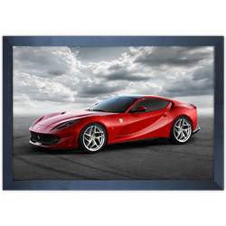 Carro 19 - Quadro com Moldura - Preto, Marrom, Rús... - Las Quadros