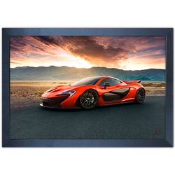 Carro 20 - Quadro com Moldura - Preto, Marrom, Rús... - Las Quadros