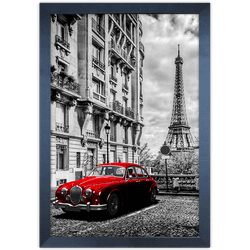 Branco e Vermelho 03 - Quadro com Moldura - Preto,... - Las Quadros