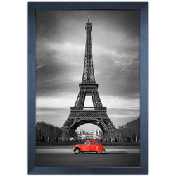 Branco e Vermelho 14 - Quadro com Moldura - Preto,... - Las Quadros