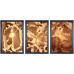 Conjunto 03 - Imagem Marmorizada com 3 Quadros - C... - Las Quadros