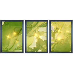 Conjunto 09 - Imagem Marmorizada com 3 Quadros - C... - Las Quadros