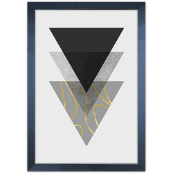 Forma Geométrica 02 - Quadro com Moldura - Preto, ... - Las Quadros