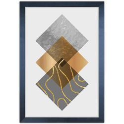 Forma Geométrica 03 - Quadro com Moldura - Preto, ... - Las Quadros