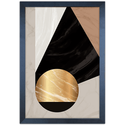 Forma Geométrica 04 - Quadro com Moldura - Preto, ... - Las Quadros