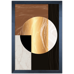 Forma Geométrica 05 - Quadro com Moldura - Preto, ... - Las Quadros