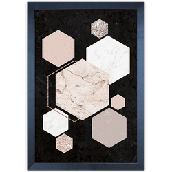 Forma Geométrica 06 - Quadro com Moldura - Preto, ... - Las Quadros
