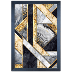 Forma Geométrica 08 - Quadro com Moldura - Preto, ... - Las Quadros