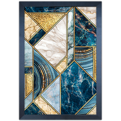 Forma Geométrica 09 - Quadro com Moldura - Preto, ... - Las Quadros