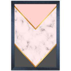 Forma Geométrica 10 - Quadro com Moldura - Preto, ... - Las Quadros