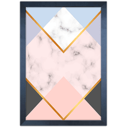 Forma Geométrica 11 - Quadro com Moldura - Preto, ... - Las Quadros