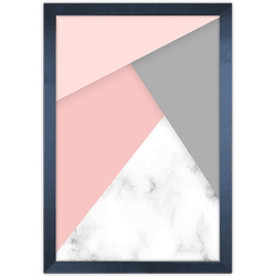 Forma Geométrica 12 - Quadro com Moldura - Preto, ... - Las Quadros