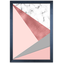 Forma Geométrica 13 - Quadro com Moldura - Preto, ... - Las Quadros