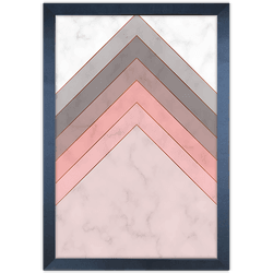 Forma Geométrica 14 - Quadro com Moldura - Preto, ... - Las Quadros