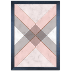 Forma Geométrica 15 - Quadro com Moldura - Preto, ... - Las Quadros