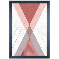 Forma Geométrica 17 - Quadro com Moldura - Preto, ... - Las Quadros