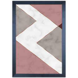 Forma Geométrica 19 - Quadro com Moldura - Preto, ... - Las Quadros