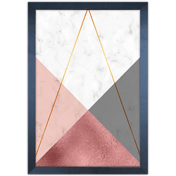 Forma Geométrica 21 - Quadro com Moldura - Preto, ... - Las Quadros