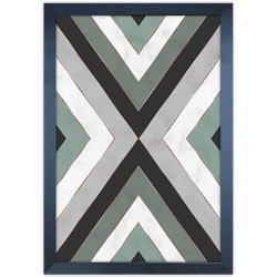 Forma Geométrica 22 - Quadro com Moldura - Preto, ... - Las Quadros