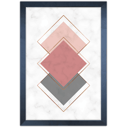 Forma Geométrica 23 - Quadro com Moldura - Preto, ... - Las Quadros