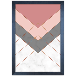 Forma Geométrica 24 - Quadro com Moldura - Preto, ... - Las Quadros