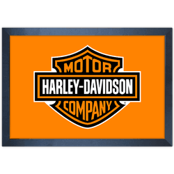 Moto 03 - Quadro com Moldura - Preto, Marrom, Rúst... - Las Quadros