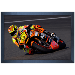 Moto 07 - Quadro com Moldura - Preto, Marrom, Rúst... - Las Quadros