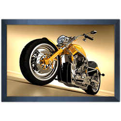 Moto 11 - Quadro com Moldura - Preto, Marrom, Rúst... - Las Quadros