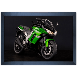 Moto 12 - Quadro com Moldura - Preto, Marrom, Rúst... - Las Quadros