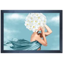 Mulher Florida 02 - Quadro com Moldura - Preto, Ma... - Las Quadros