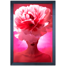 Mulher Florida 06 - Quadro com Moldura - Preto, Ma... - Las Quadros