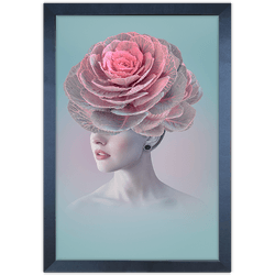 Mulher Florida 10 - Quadro com Moldura - Preto, Ma... - Las Quadros