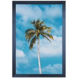 Praia 03 - Quadro com Moldura - Preto, Marrom, Rús... - Las Quadros