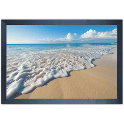 Praia 08 - Quadro com Moldura - Preto, Marrom, Rús... - Las Quadros