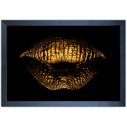 Preto e Dourado 12 - Quadro com Moldura - Preto, M... - Las Quadros