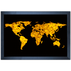 Preto e Dourado 11 - Quadro com Moldura - Preto, M... - Las Quadros