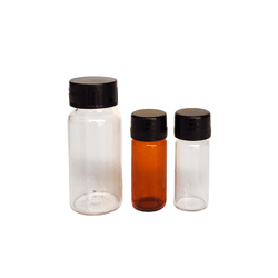 FRASCO TUBULAR VIDRO NEUTRO INCOLOR 15ML COM TAMPA... - LEAOLABOR