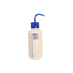 PISSETA GRADUADA 500ML TAMPA AZUL POLIPROPILENO -... - LEAOLABOR