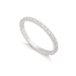 Anel Cecília Cravejado Cristal Prata 925 - M890 - LE BEAU